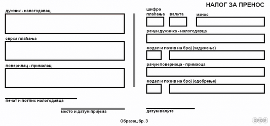 Nalog za Prenos - OBR. 3